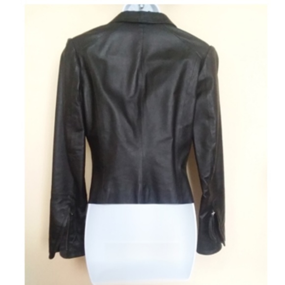 GENUINE LEATHER JACKET IN BLACK FROM "LULU BRAVO" - Picture 2 of 2